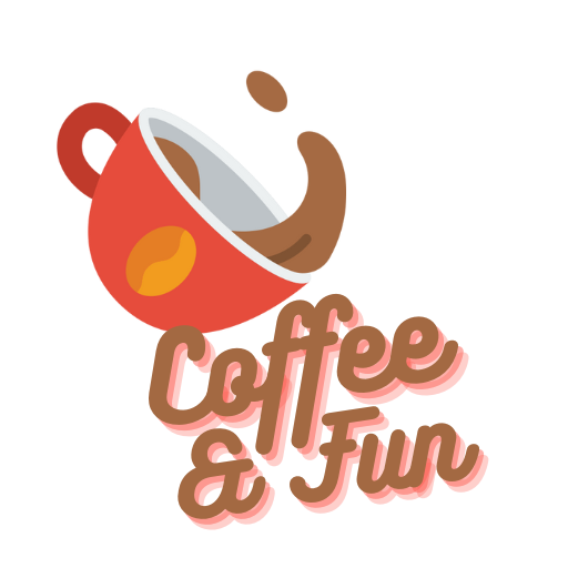 Coffee & Fun LLC logo featuring a stylized cup with coffee bean pattern